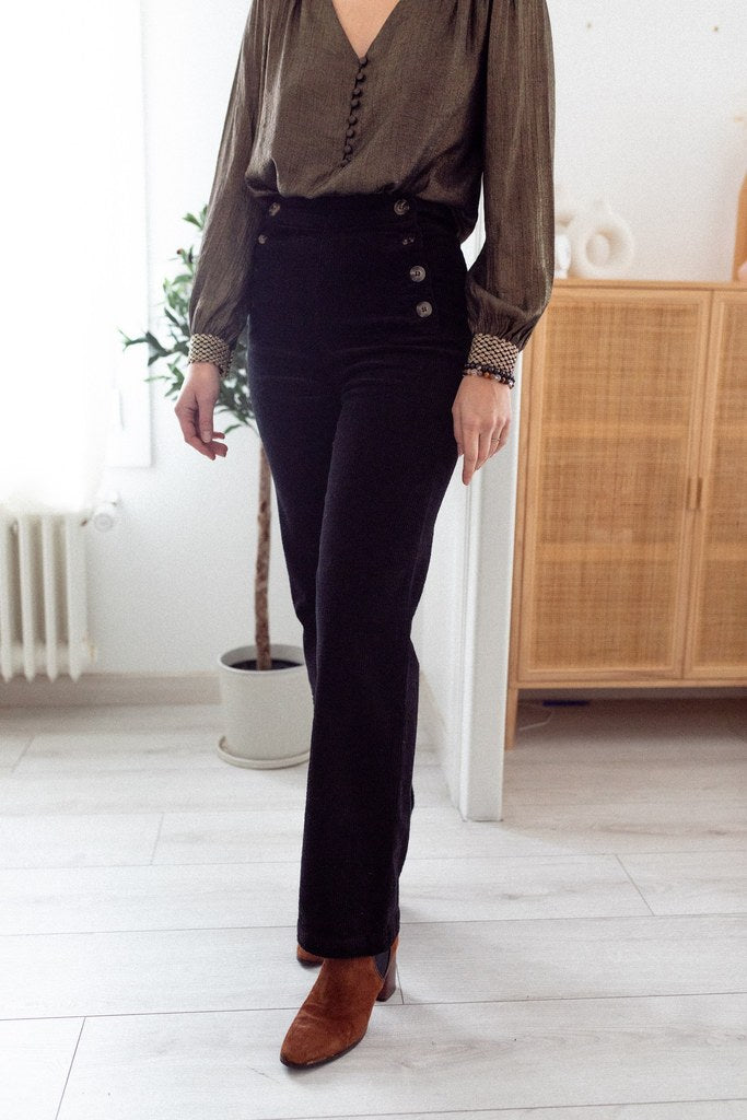 Pantalon Owen velours noir
