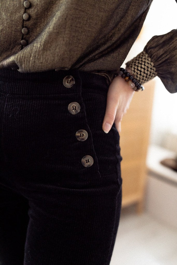 Pantalon Owen velours noir