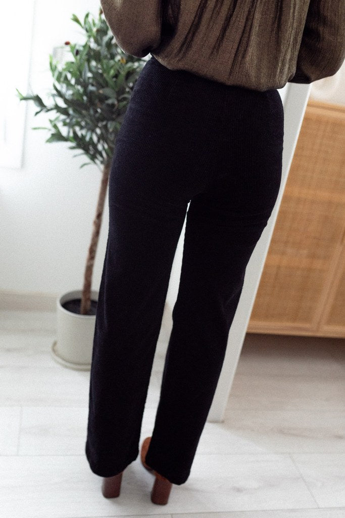 Pantalon Owen velours noir