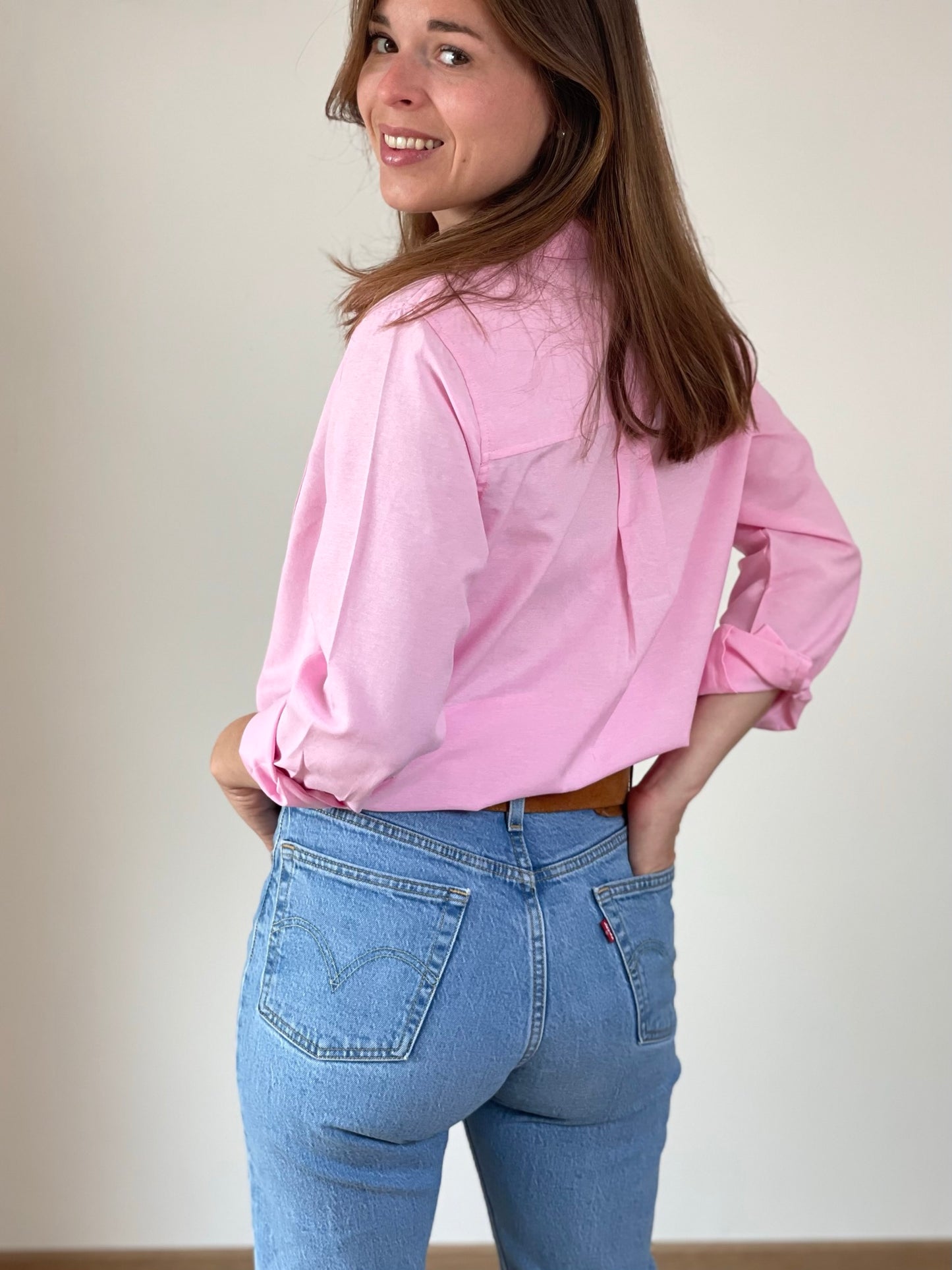 Chemise Candice rose clair