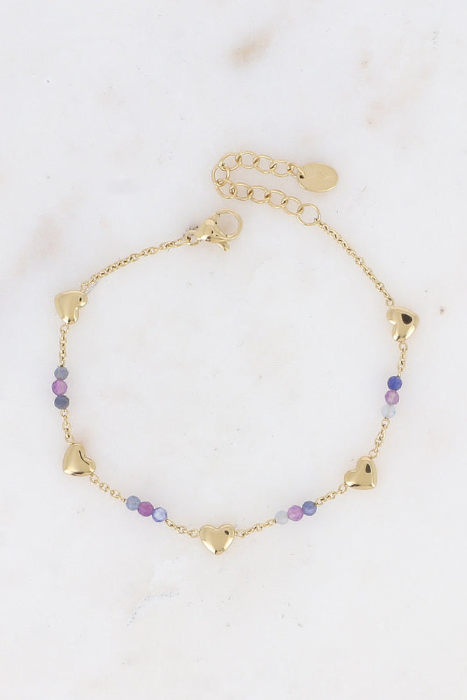 Bracelet sodalite coeur