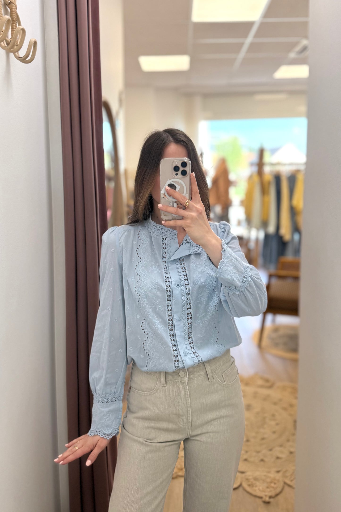 Blouse Lilie bleu ciel