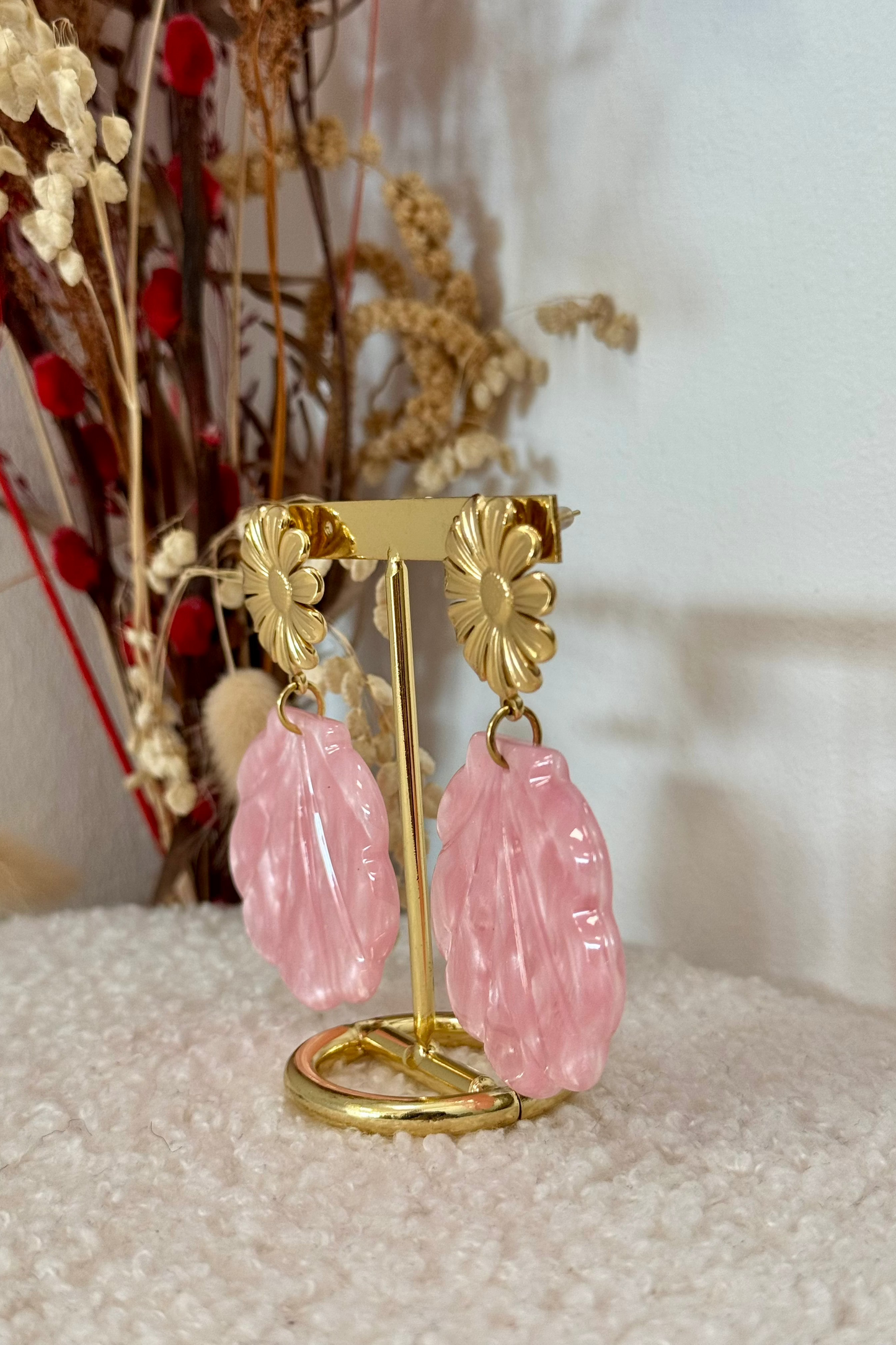 BO coquillage résine rose