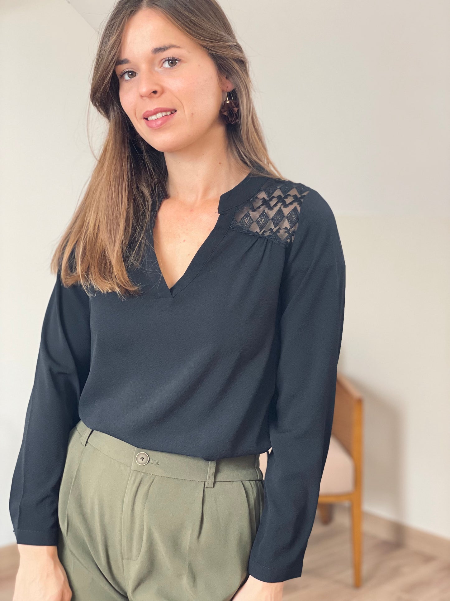Blouse Calista noire