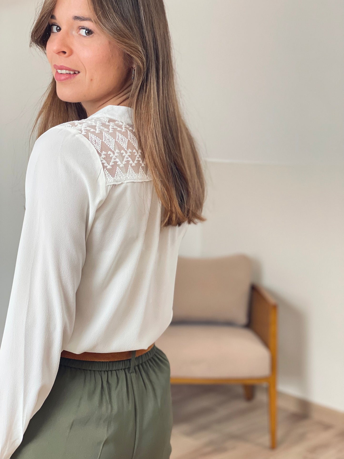 Blouse Calista blanche