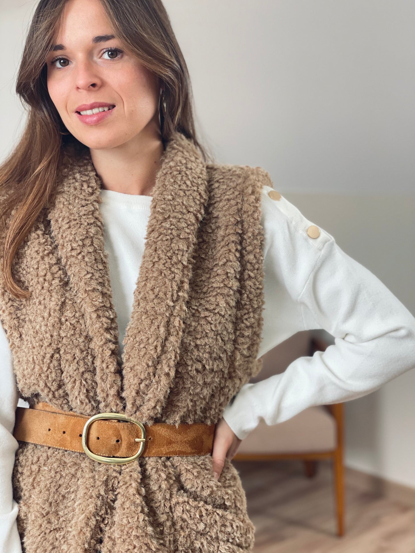 Gilet Léandro camel