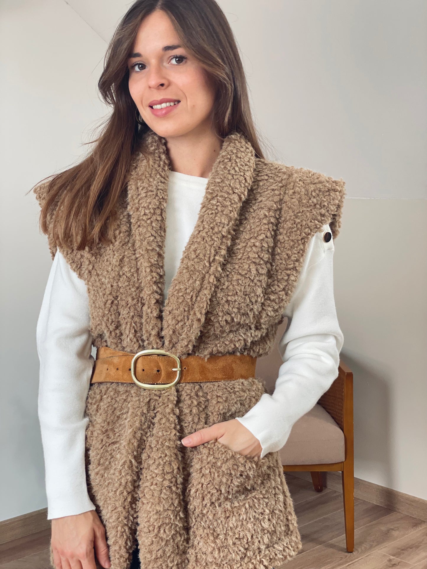 Gilet Léandro camel