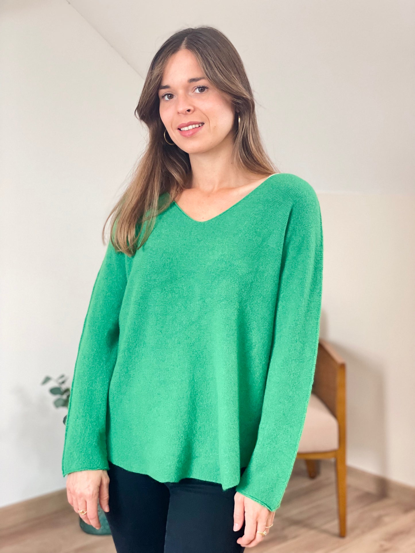Pull Colin vert émeraude
