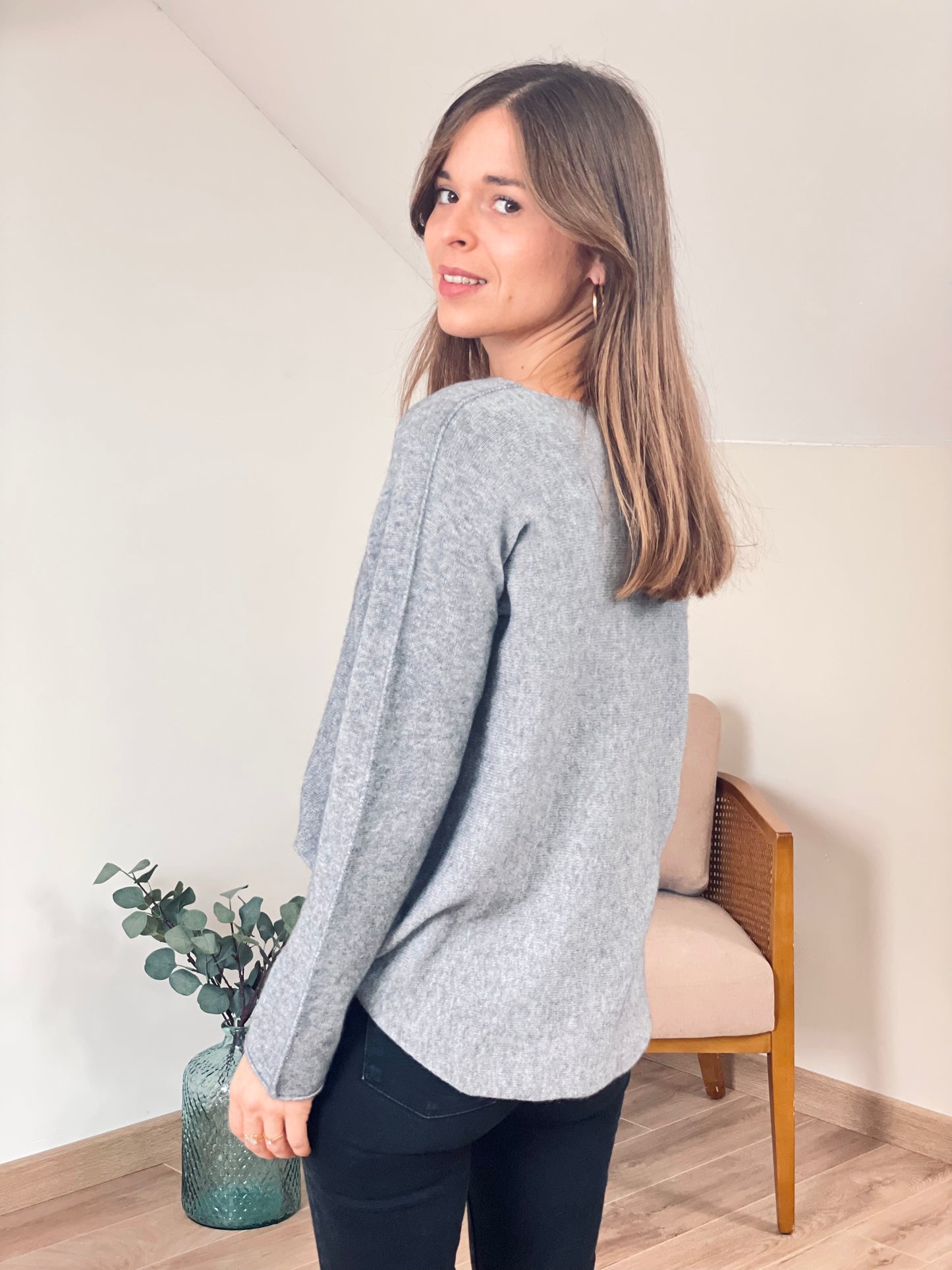 Pull Colin gris chiné