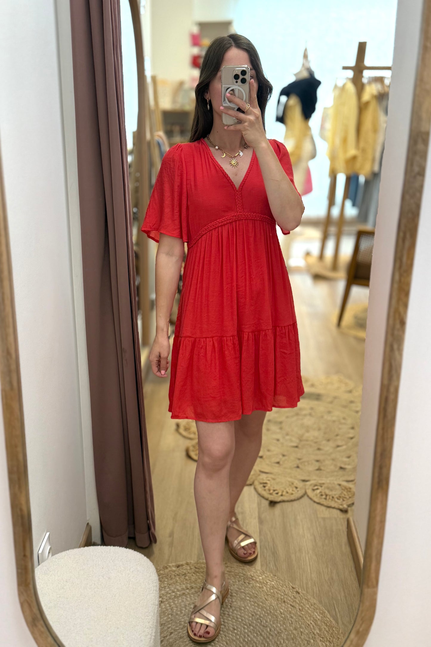 Robe Coralie corail