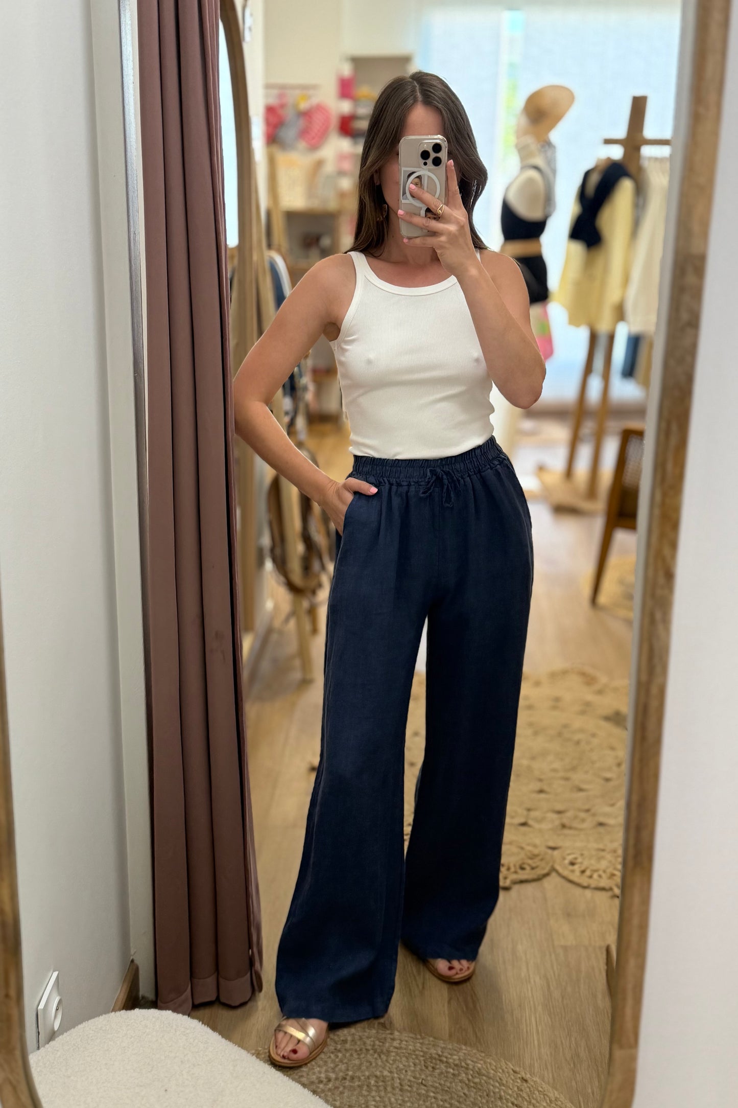 Pantalon Gustave bleu marine