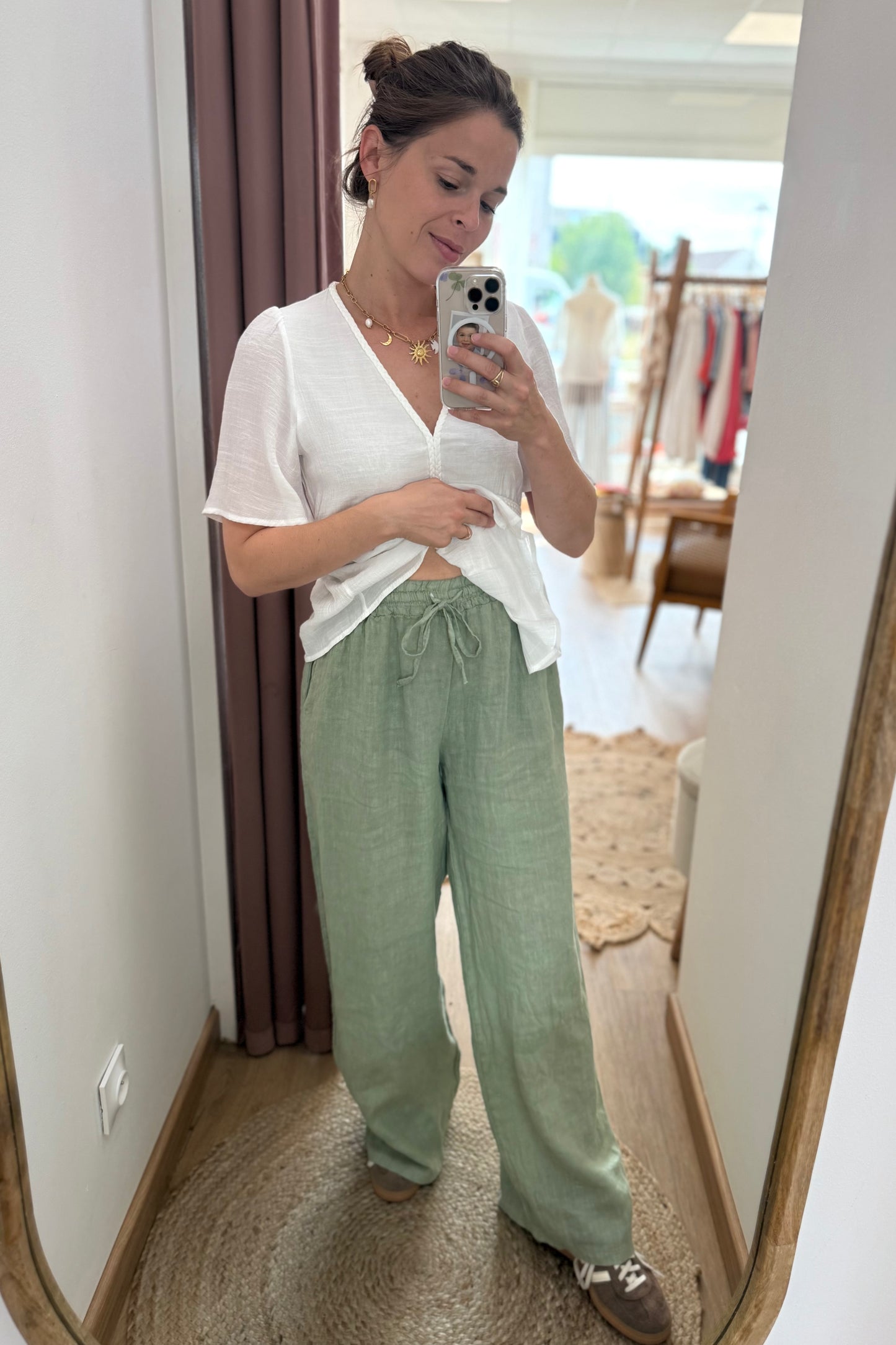 Pantalon Gustave vert