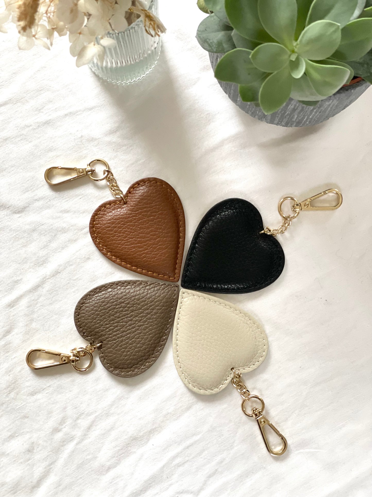 Porte-clés Coeur taupe