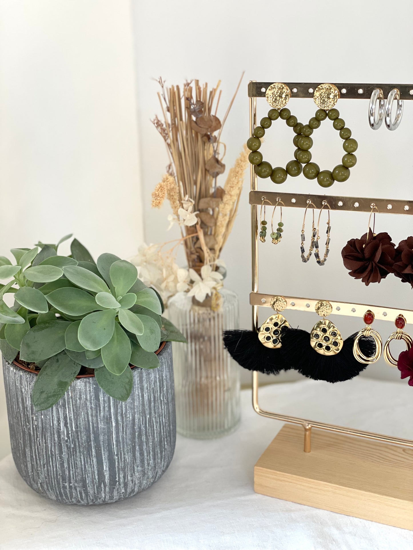 Boucles d'oreilles Suzanne marron