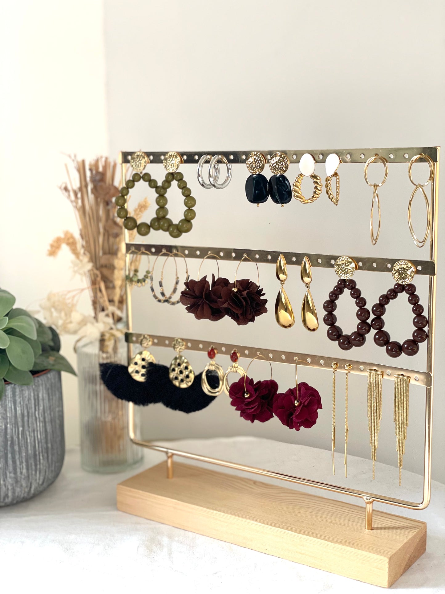 Boucles d'oreilles Suzanne marron