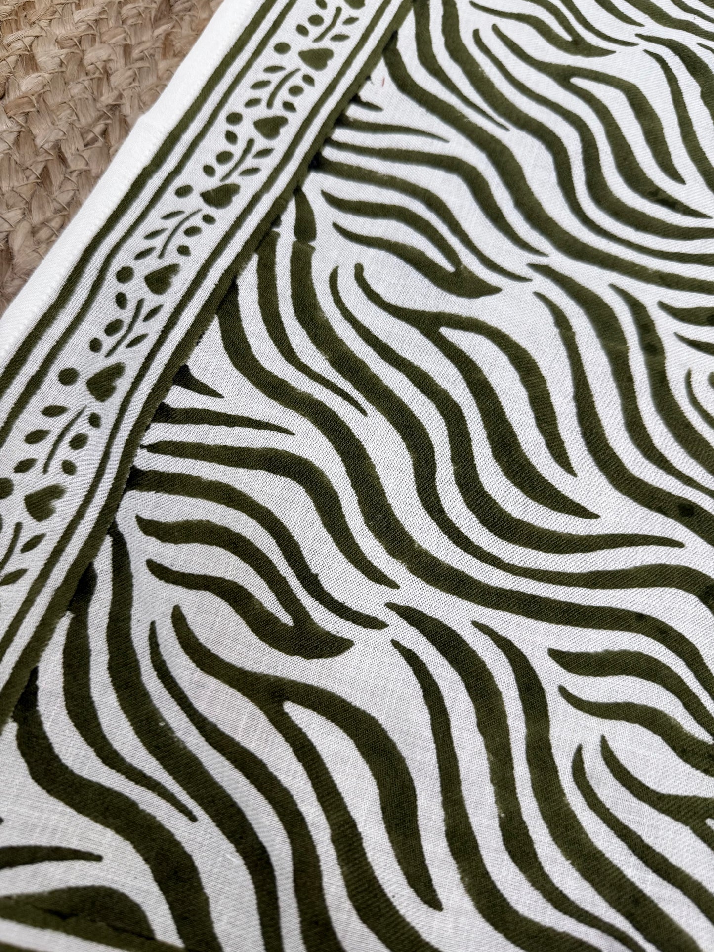 Foulard zébré kaki