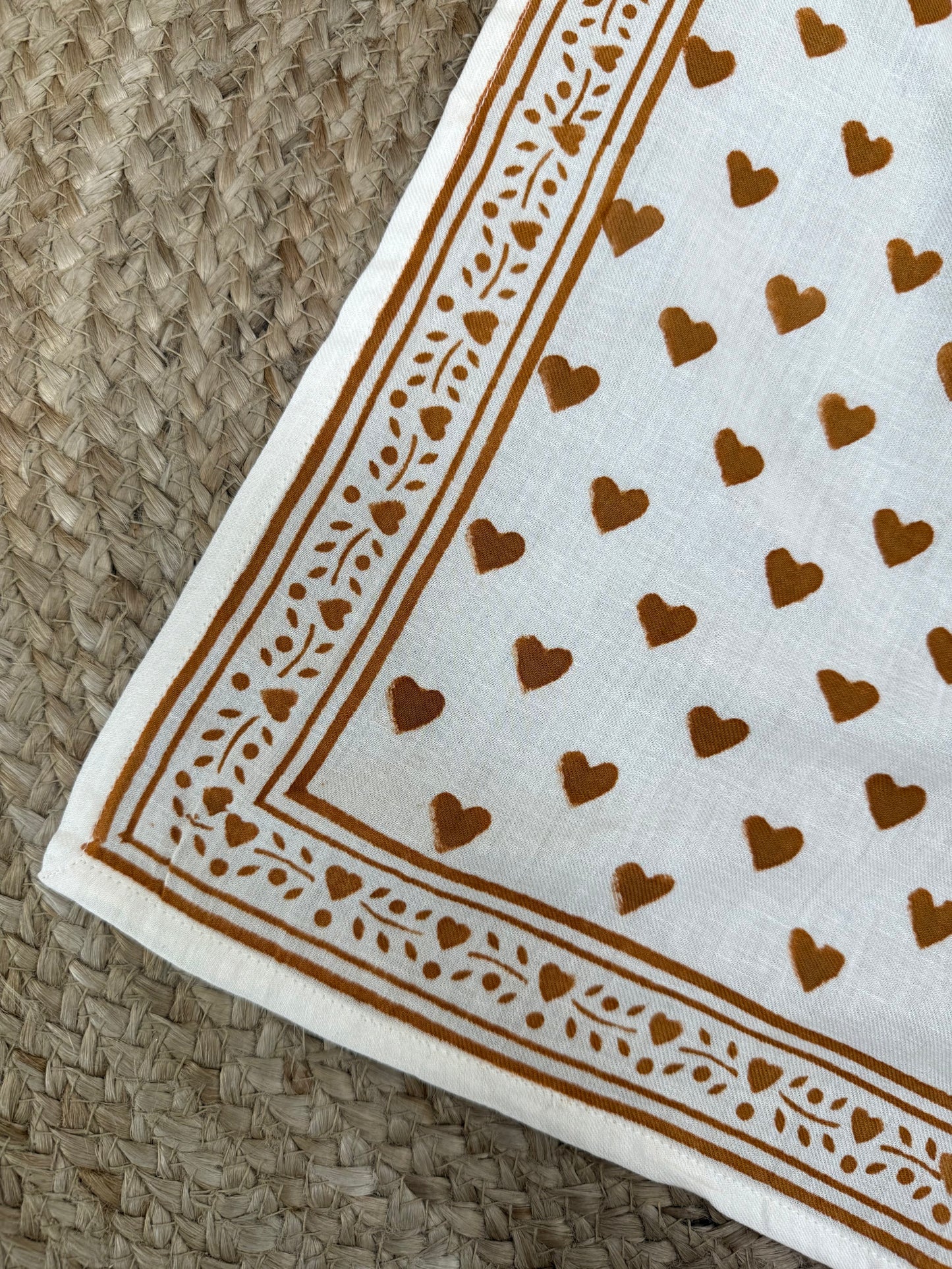 Foulard coeur camel
