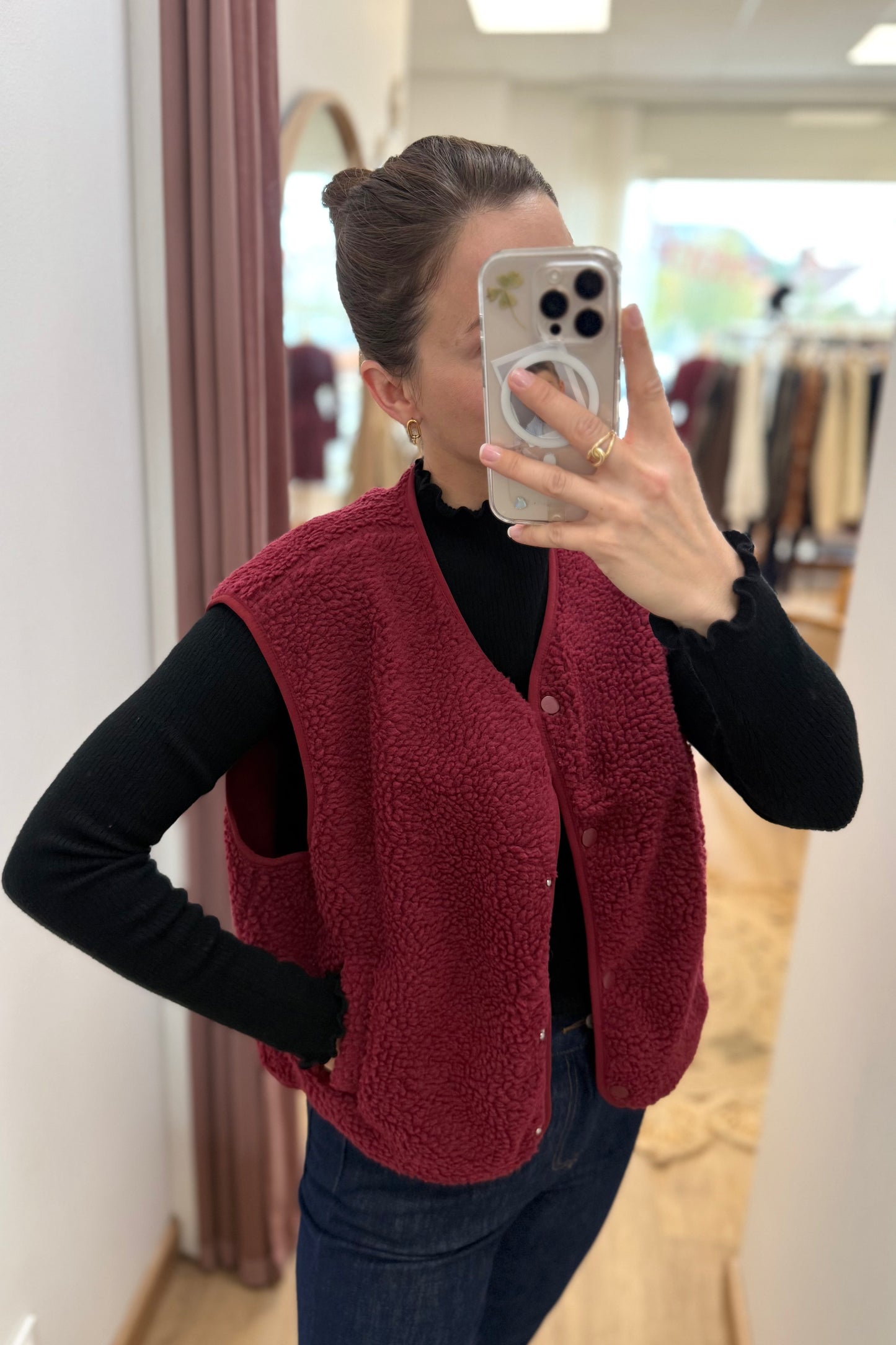 Gilet Sacha bordeaux