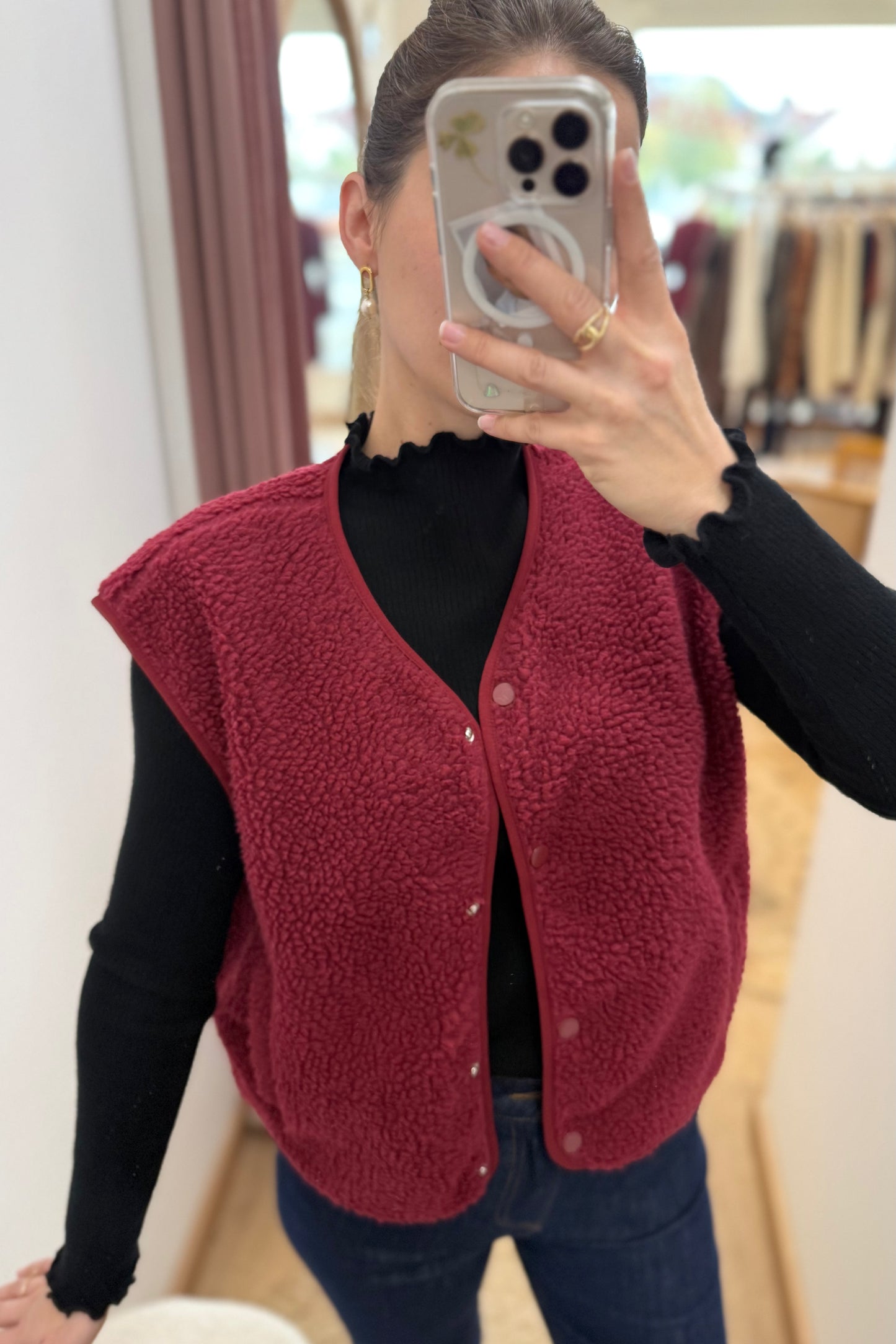 Gilet Sacha bordeaux