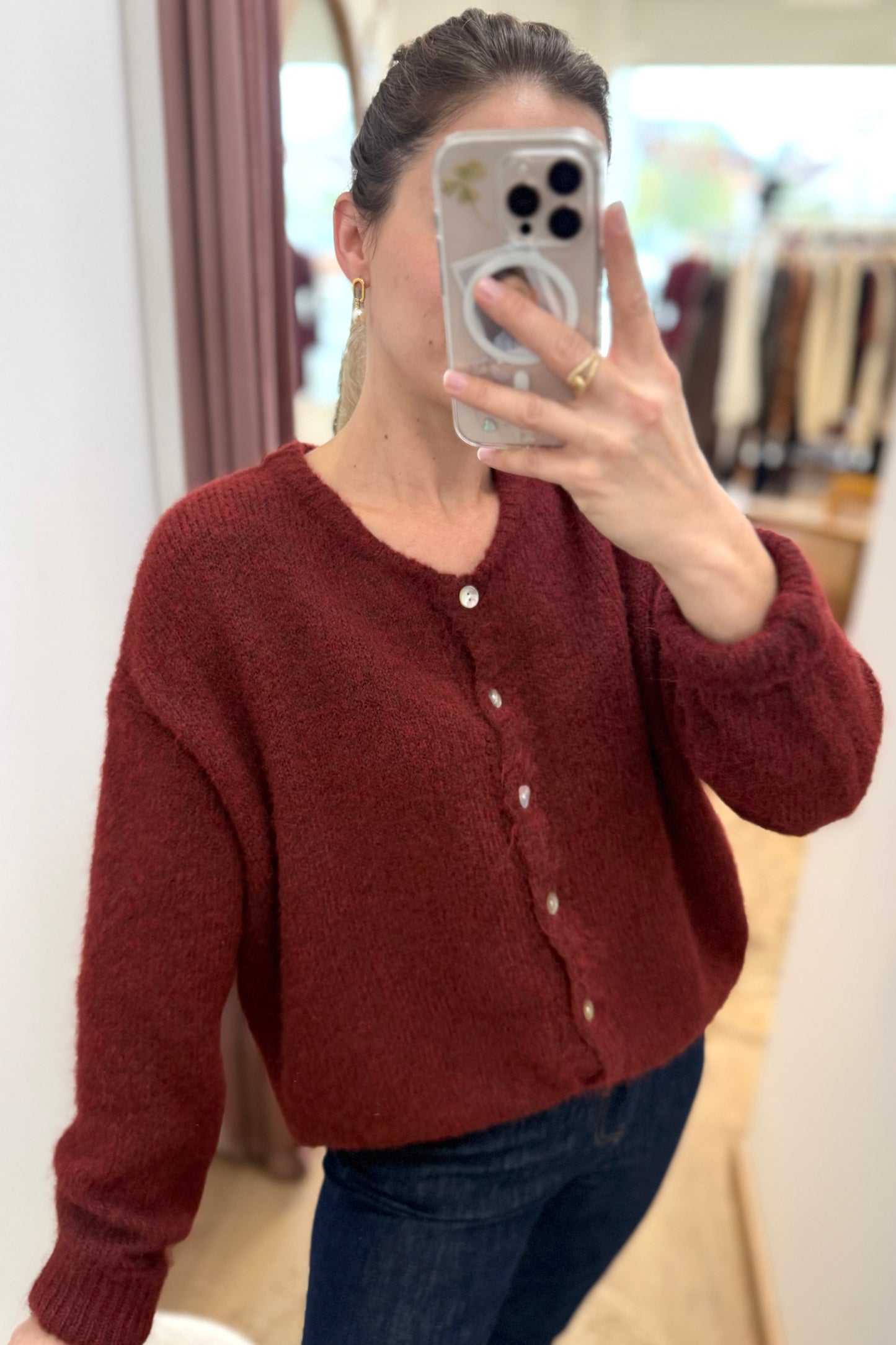 Gilet Léandre rouge foncé