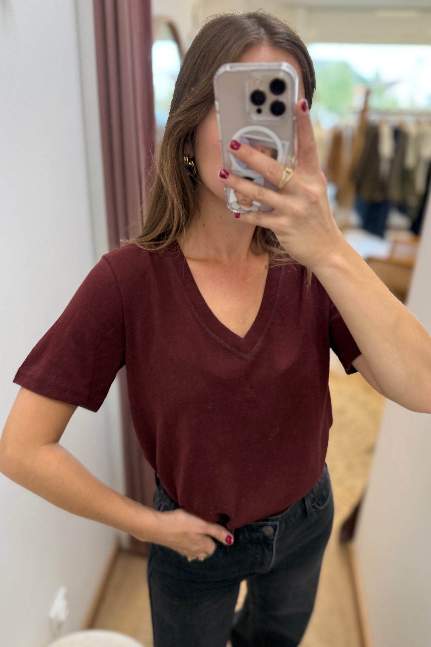 T-shirt Basile bordeaux