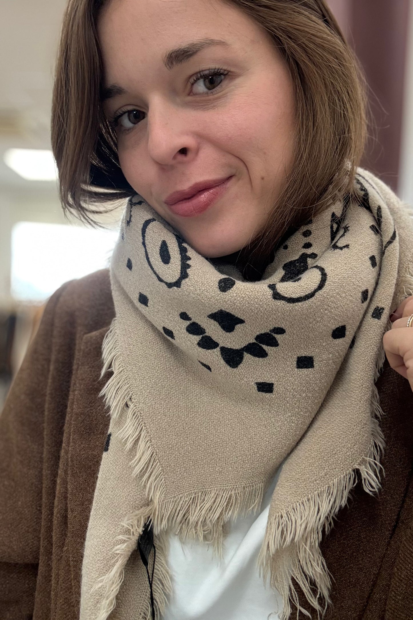 Foulard Sohan taupe