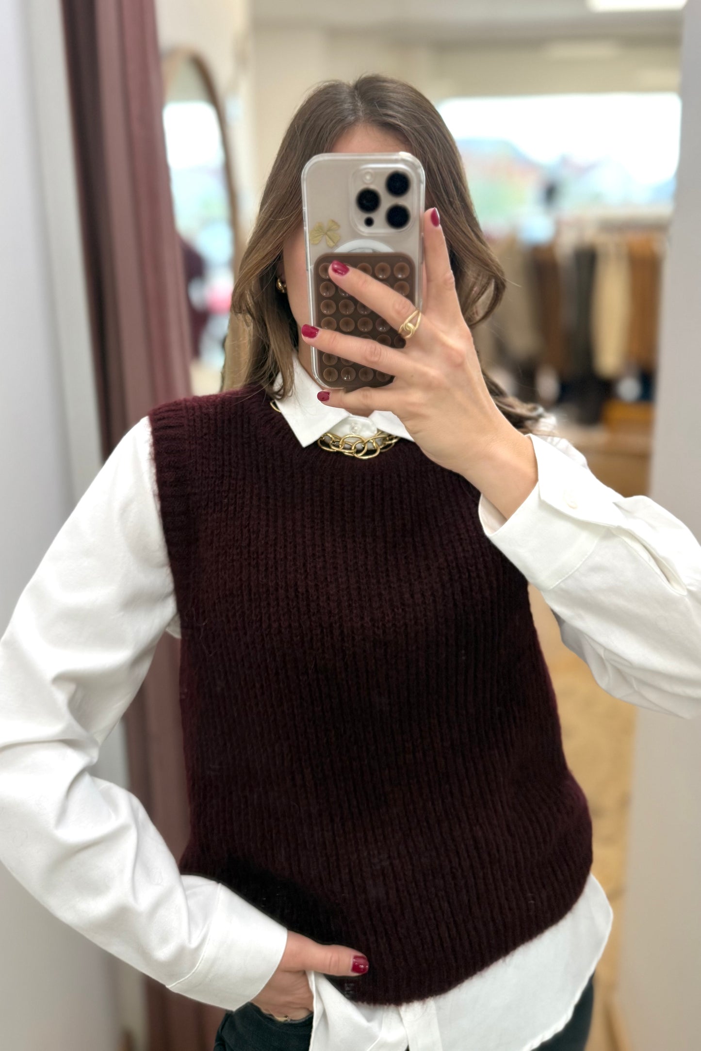 Pull Lucien bordeaux