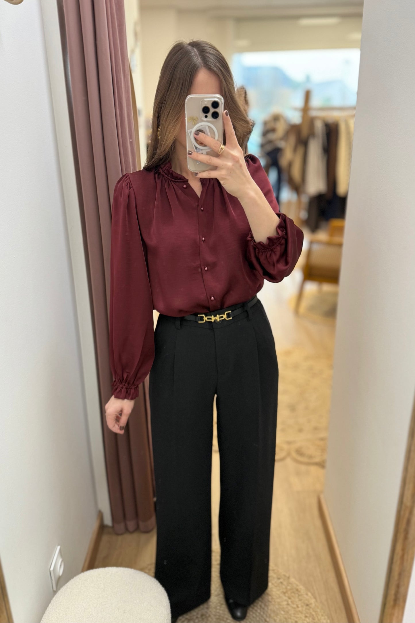 Blouse Faustine bordeaux