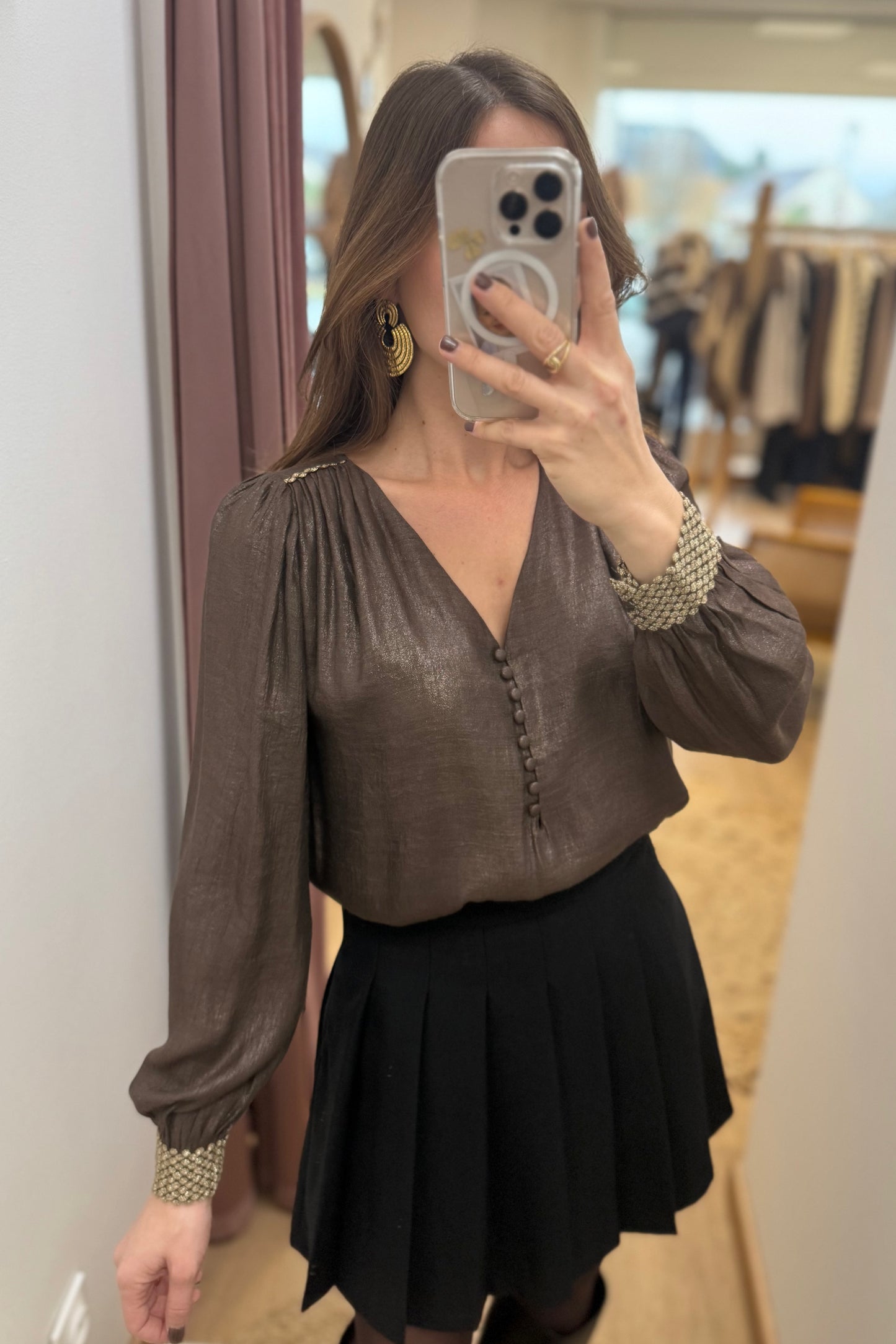 Blouse Iris marron