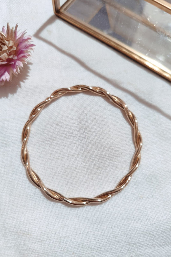 Bracelet jonc fin torsadé