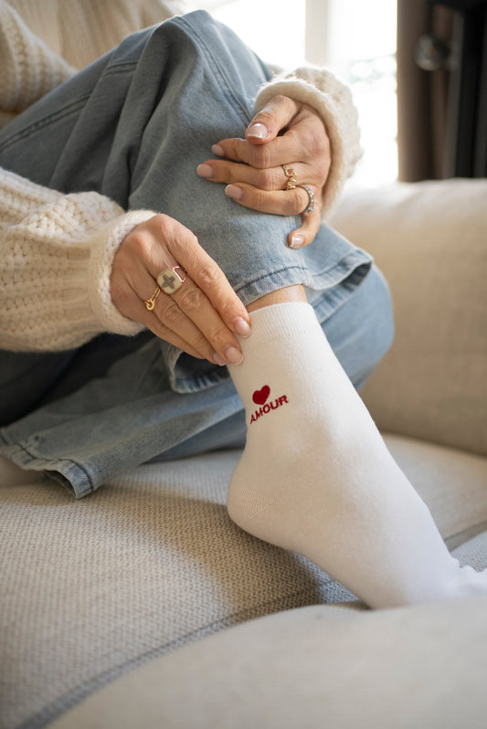 Chaussettes AMOUR rouge