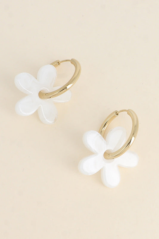 Boucles d'oreilles Maïa blanche