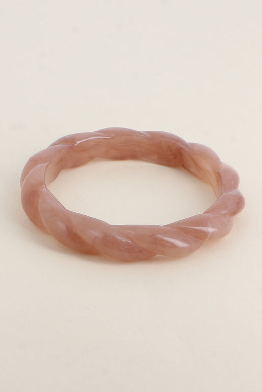 Bracelet torsadé fin rose