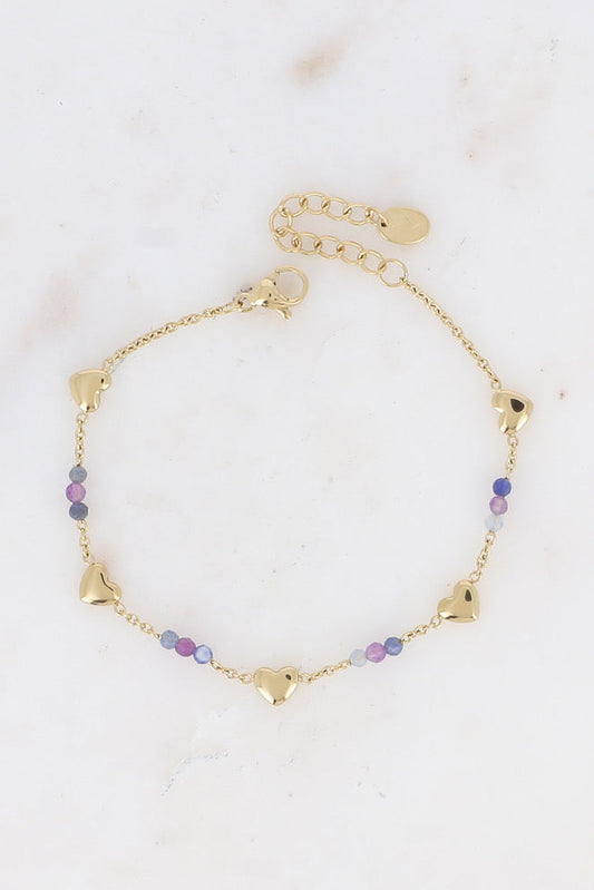 Bracelet sodalite coeur