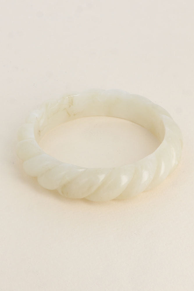 Bracelet torsadé moyen beige