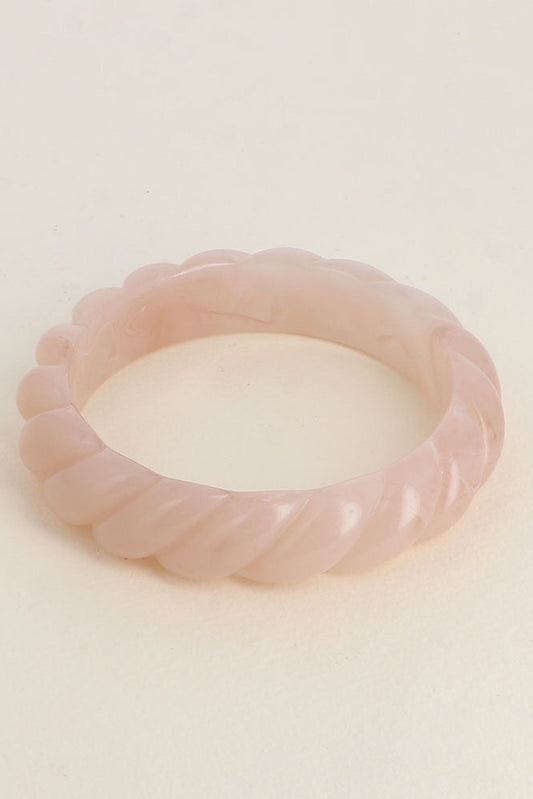 Bracelet torsadé moyen rose