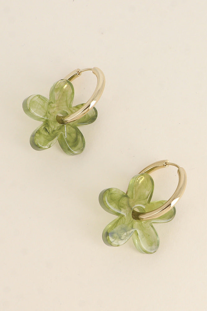 Boucles d'oreilles Maïa sauge