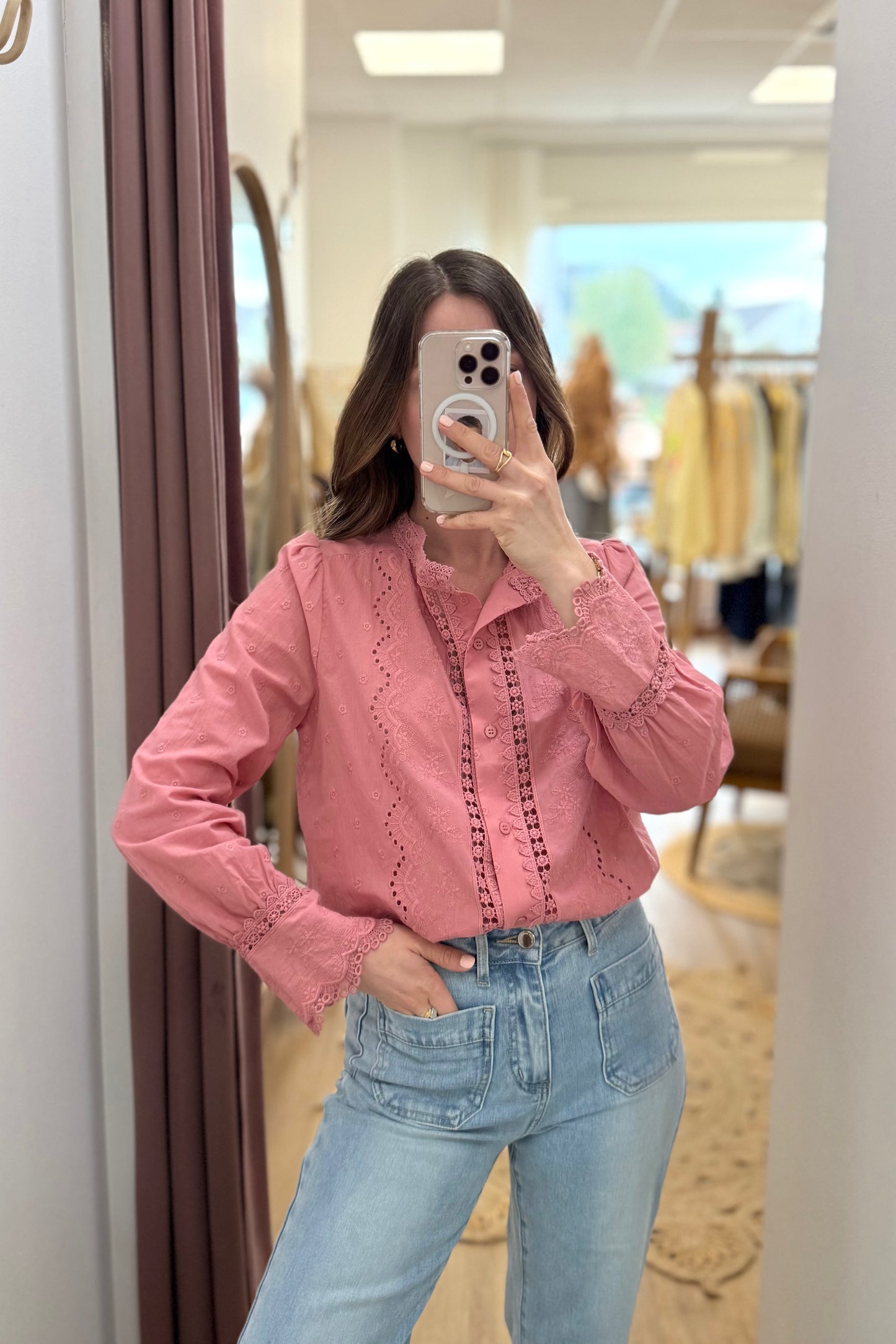 Blouse Lilie vieux rose