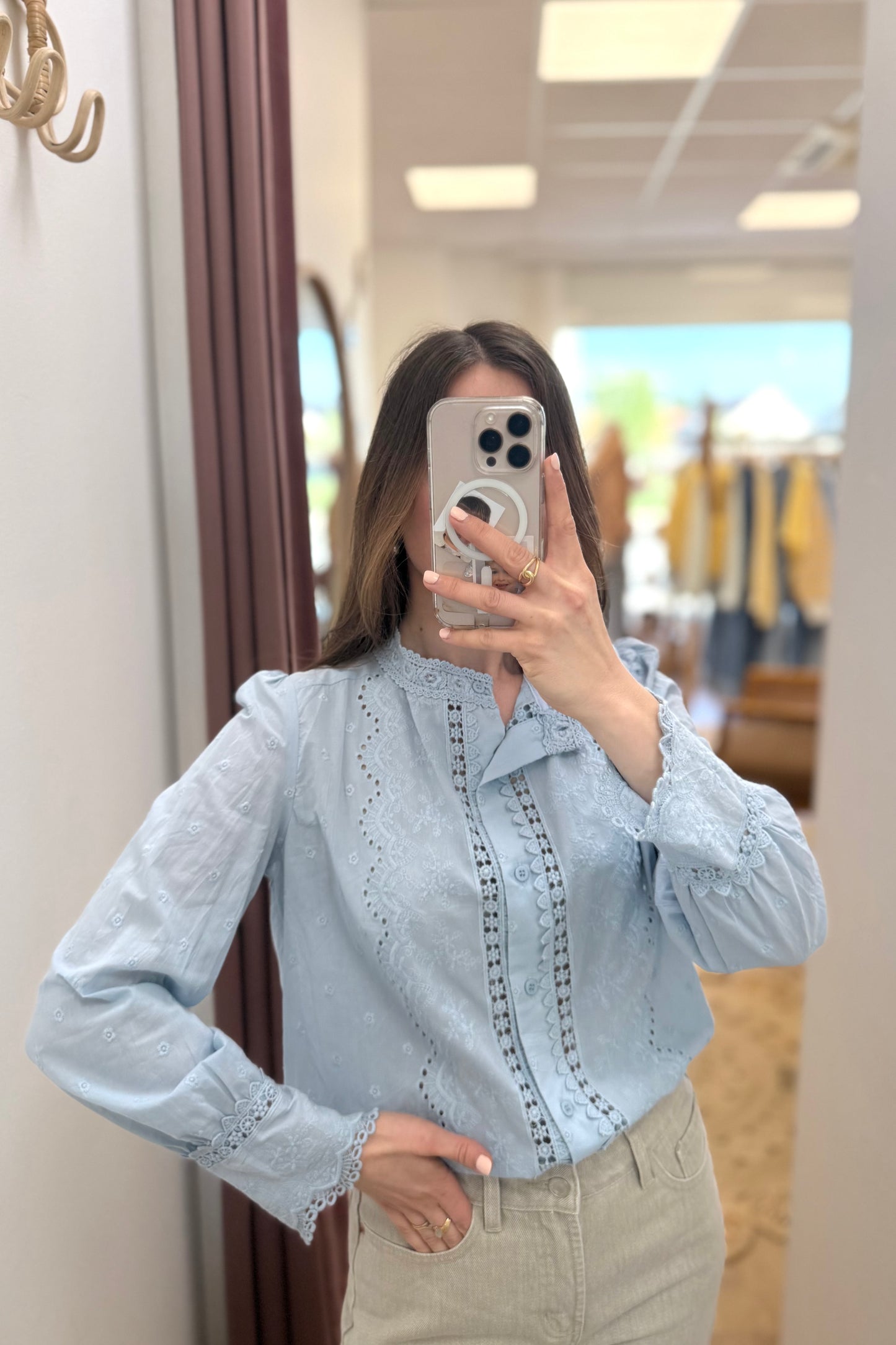 Blouse Lilie bleu ciel