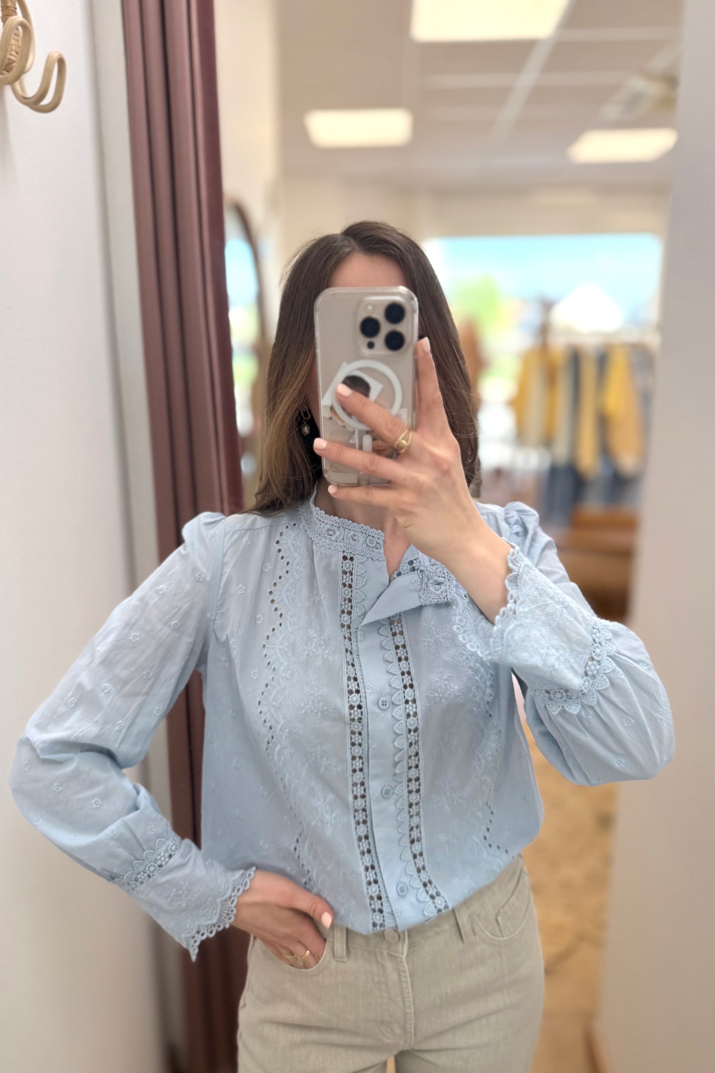 Blouse Lilie bleu ciel