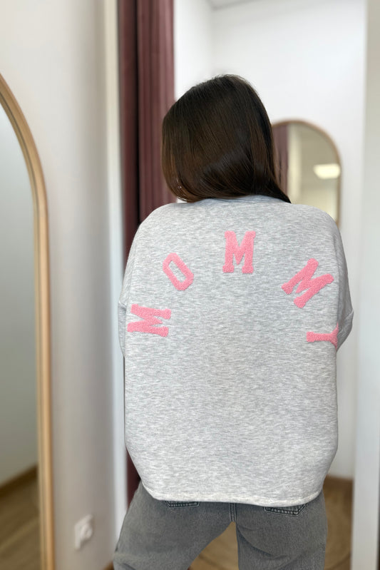 Pull Mommy gris/rose