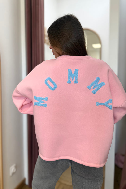 Pull Mommy rose/bleu