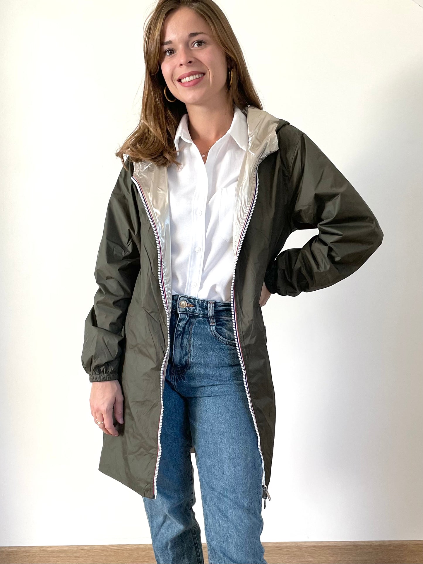 Imperméable Naël kaki/doré