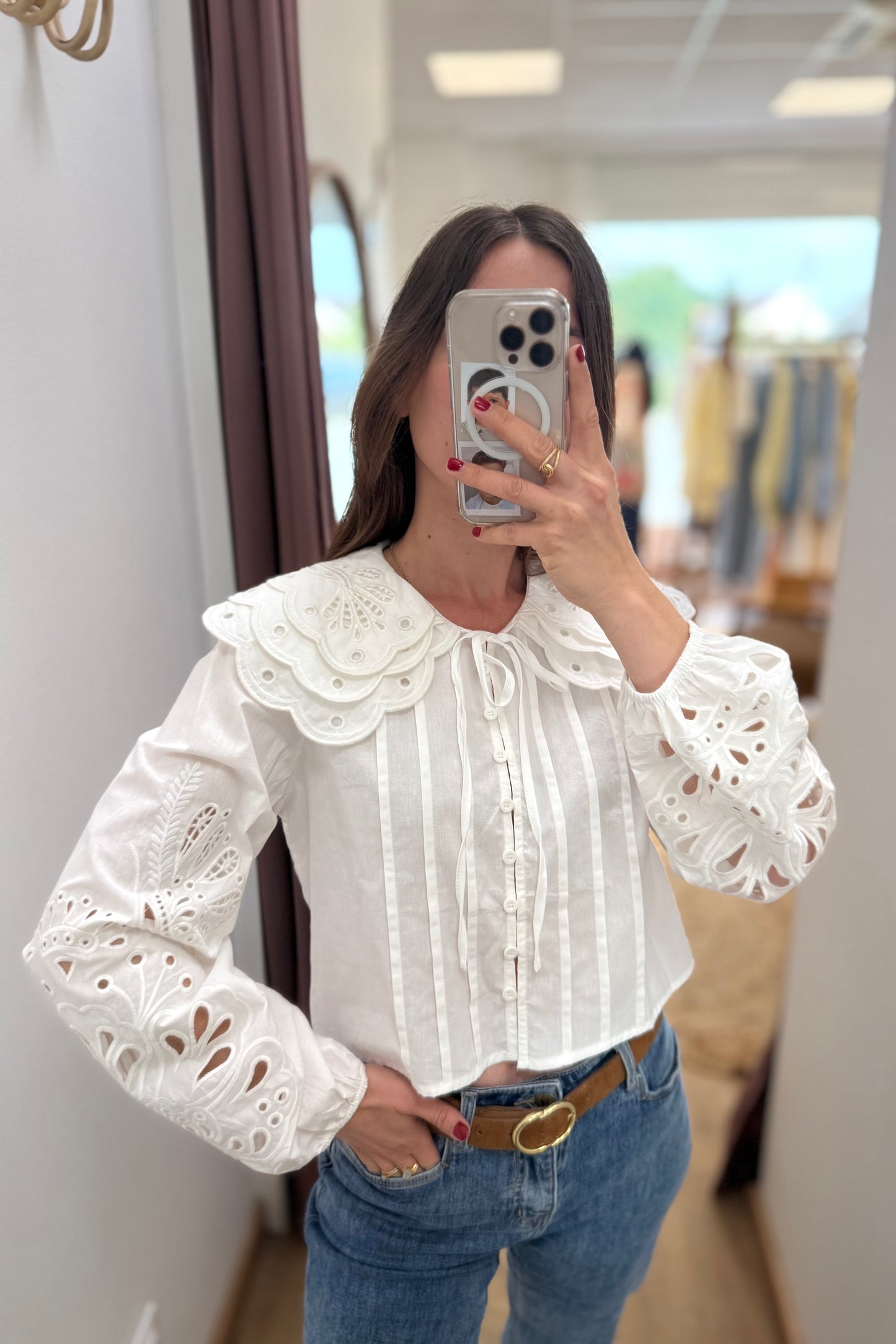 Blouse Agathe blanche