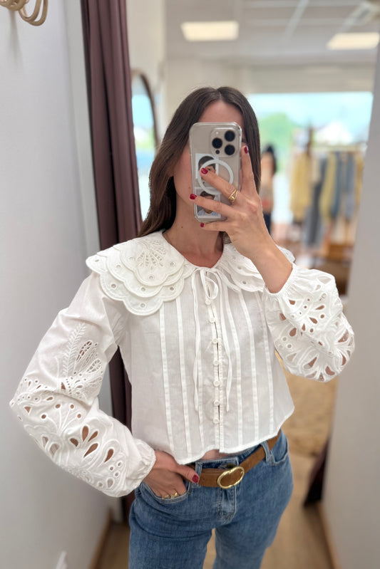 Blouse Agathe blanche