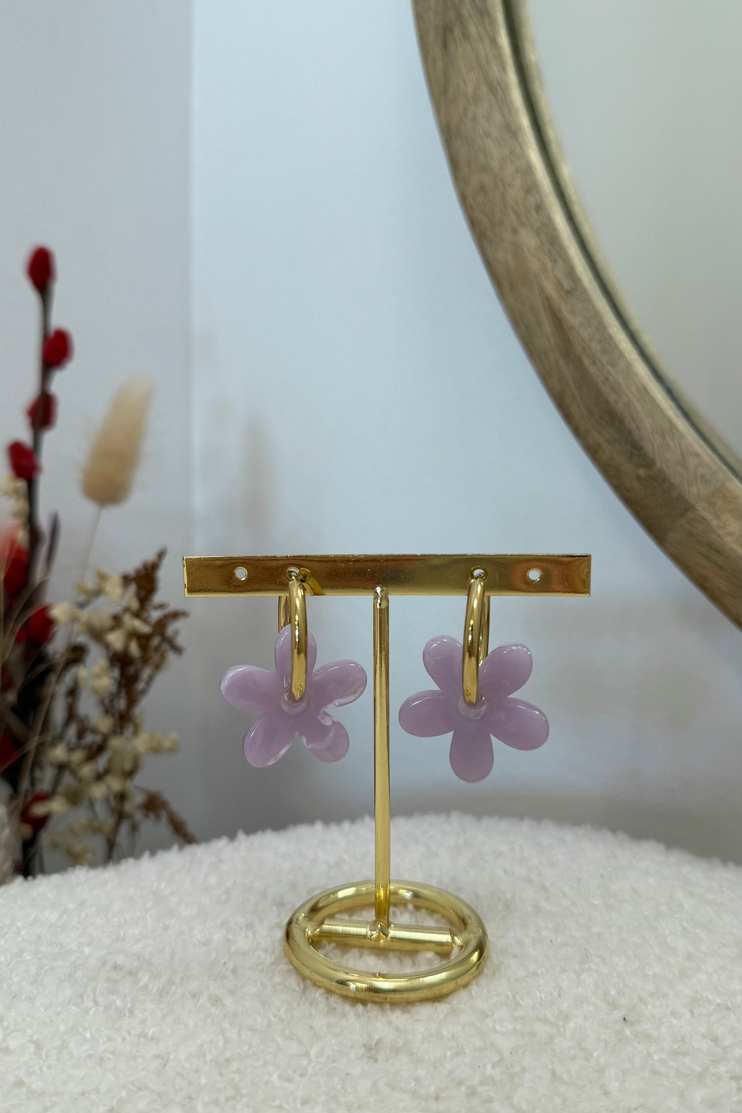 Boucles d'oreilles Maïa lilas