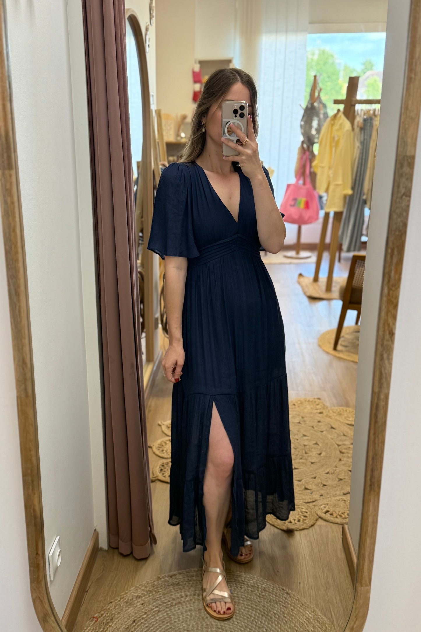 Robe Aurora bleu marine
