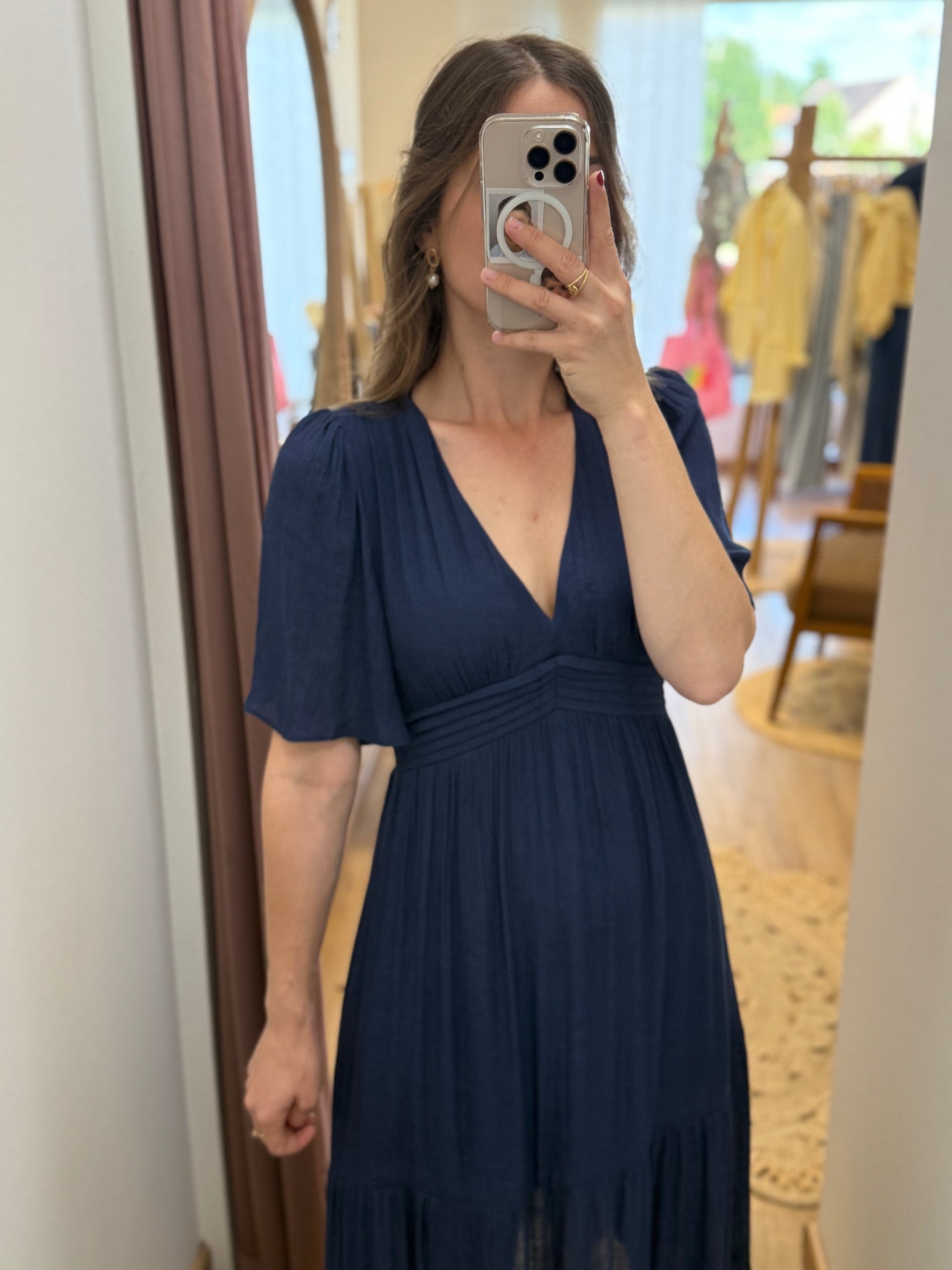 Robe Aurora bleu marine