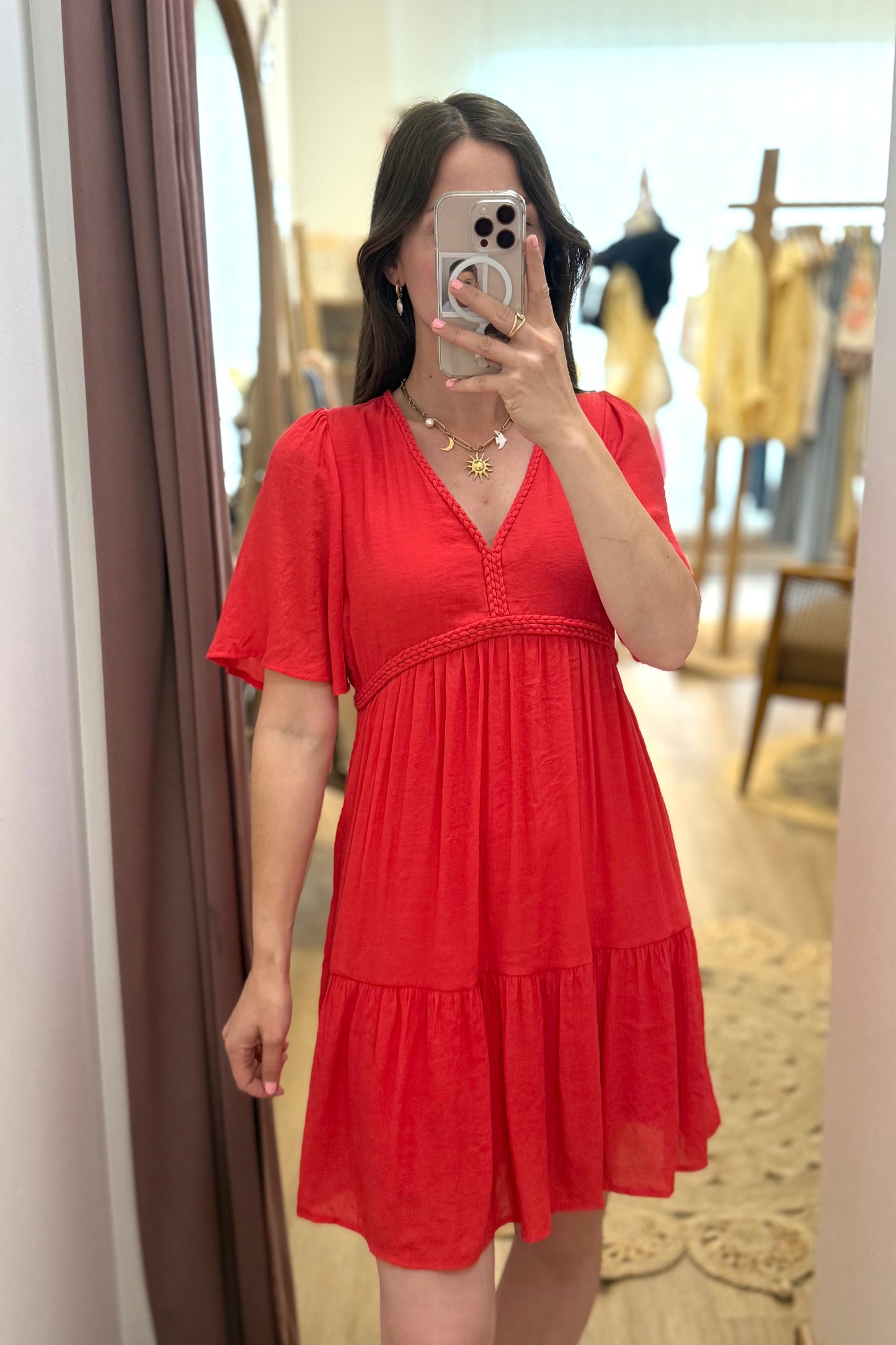 Robe Coralie corail