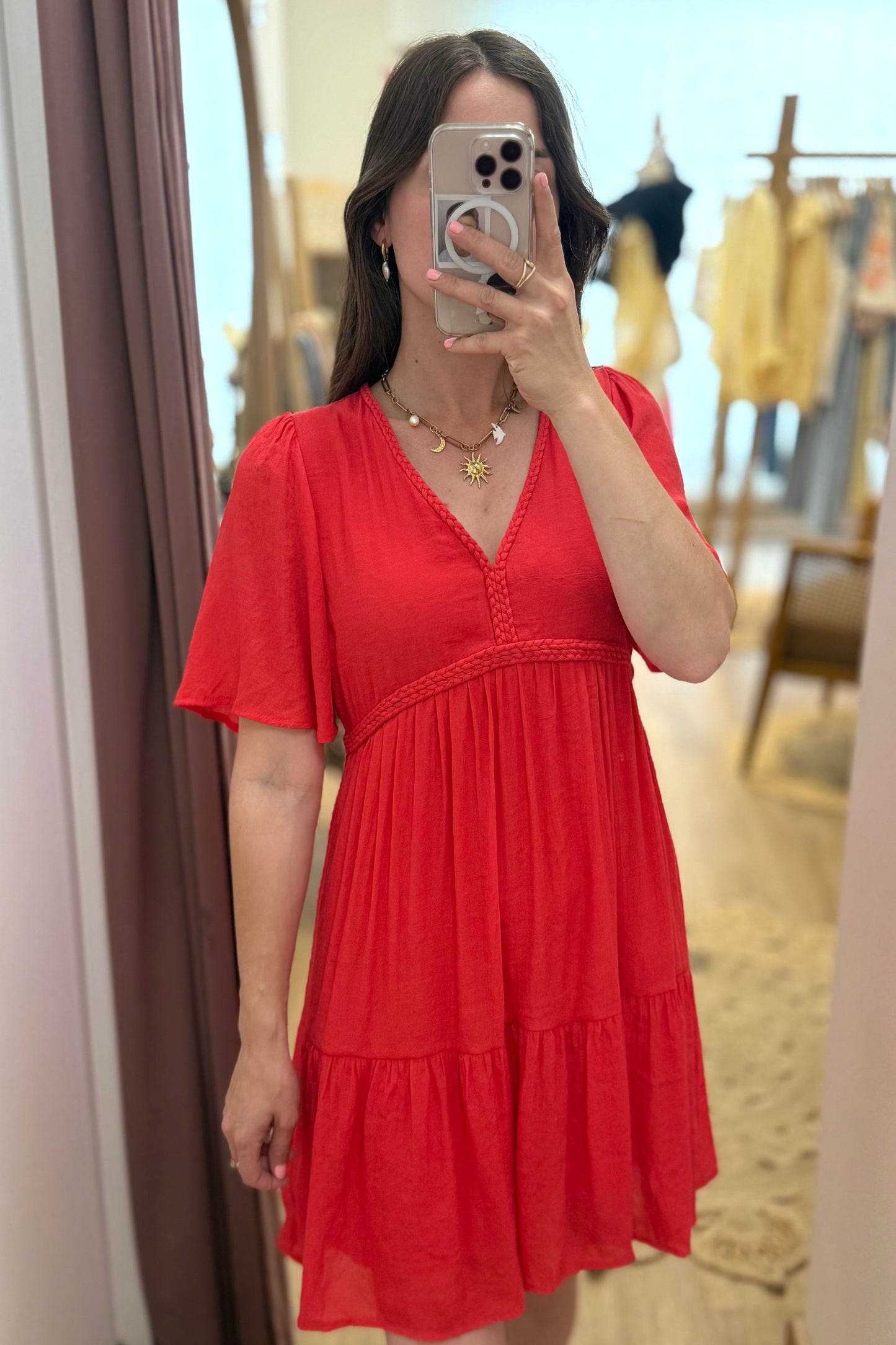 Robe Coralie corail